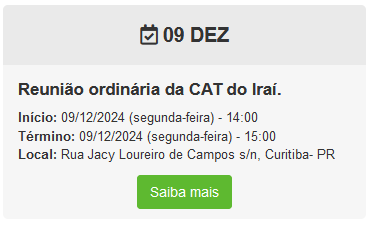 Reunião Ordinária da CAT do Iraí