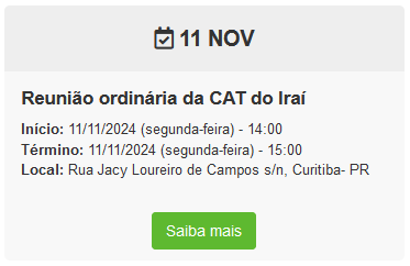 Reunião ordinária da CAT do Iraí