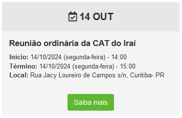 Reunião ordinária CAT do Iraí