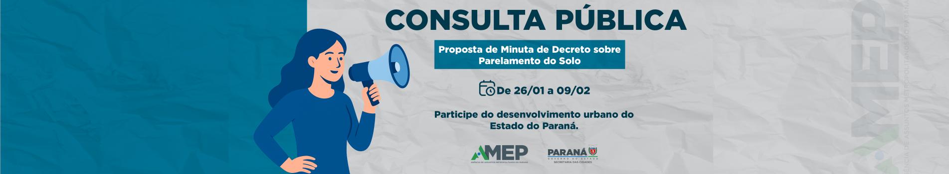 Consulta pública Amep - Parcelamento do solo