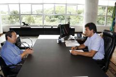 O governador Beto Richa e o coordenador da Comec, Rui Hara