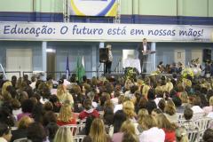 O vice-governador e secretário de Estado da Educação, Flávio Arns, participou no dia 05 de fevereiro do encerramento da semana pedagógica da Secretaria Municipal de Educação de São José dos Pinhais,