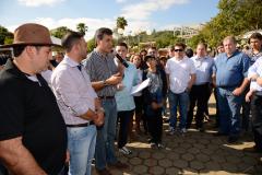 o governador Beto Richa, que esteve na cidade de Cerro Azul para a abertura da 48ª Festa da Laranja e 20ª Exponkan.