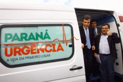 O governador Beto Richa entregou no dia 06 de agosto, dez novas UTIs Móveis para reforçar o atendimento à saúde em hospitais e unidades de Urgência e Emergência de Curitiba e Região Metropolitana