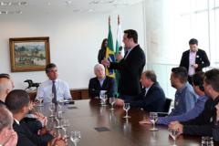 Evento realizado no Palácio Iguaçu onde o governador Beto Richa e o secretário estadual de desenvolvimento urbano Ratinho Junior assinaram a homologação do projeto.